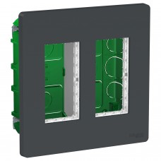 ⚡Блок unica system+ прихована вставка 2х2 антрацит (NU172454)