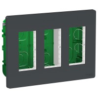 ⚡Блок unica system+ прихована вставка 3х2 антрацит (NU173454)