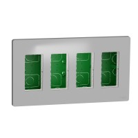 ⚡Блок unica system+ прихована вставка 4х2 алюміній (NU174430)