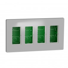 ⚡Блок unica system+ прихована вставка 4х2 алюміній (NU174430)