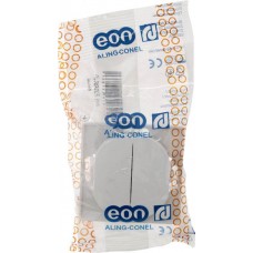 Выключатель двойной Aling Conel серии EON.  "Белый" (E606.0)