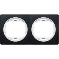 Рамка горизонтальная двойная Aling Conel EON "мягкий черный" (E6701.E10)