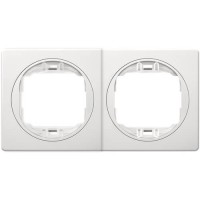 Рамка подвійна горизонтальна Aling Conel EON. Колір "Білий" з білою вставкою (E6701.00)