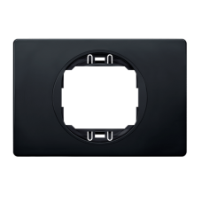 Рамка одинарная широкая Aling Conel серии EON.  "Мягкий черный" с черной вставкой (E6803.E1E)