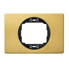 Рамка одинарная широкая Aling Conel EON "золотая" с черной вставкой (E6803.GE)