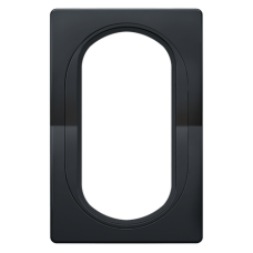 Рамка под двойную розетку E604 Aling Conel серии EON.  "Мягкий черный" с черной вставкой (E6805.E1E)