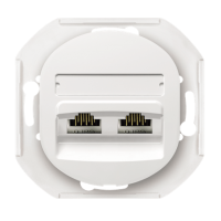 Розетка комп'ютерна подвійна RJ45 кат. 5E UTP Aling Conel EON. Колір "Білий" (E614.0) Розетка комп'ютерна подвійна RJ45 кат. 5E UTP Aling Conel EON. Колір "Білий" (E614.0)