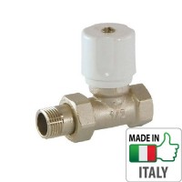 Кран радиаторный Bianchi 1/2” HВ прямой, ручка-регулятор Кран радиаторный Bianchi 1/2” HВ прямой, ручка-регулятор