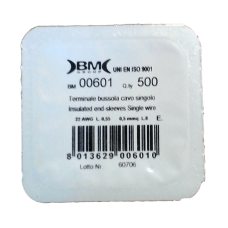 Кабельний накінечник трубчастий з ізоляцією, переріз дроту 0,5 мм