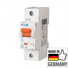 Автоматичний вимикач Eaton PLHT-D63, 63А, 1P, D, 25кА (247995)