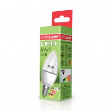 Светодиодная LED лампа Eurolamp ЕКО серия "D" "свечка на ветру" 6W E14 4000K (50)