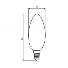 Декоративна лампа "свічка" Eurolamp ArtDeco 40W E14 2700K (dimmable) Декоративна лампа "свічка" Eurolamp ArtDeco 40W E14 2700K (dimmable)