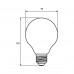 Декоративна лампа "куля" Eurolamp ArtDeco G95 60W E27 2700K dimmable