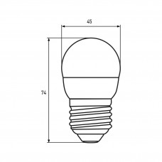 Светодиодная LED лампа Eurolamp ЕКО серия "D" G45 прозрачная 5W E27 3000K
