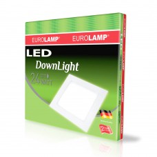 Вбудований LED світильник Eurolamp DownLight 24W 4000K квадратний (LED-DLS-24/4) Вбудований LED світильник Eurolamp DownLight 24W 4000K квадратний (LED-DLS-24/4)
