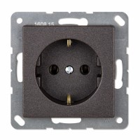 Розетка с заземлением Jung ECO profi. Цвет "Антрацит" (EP421AN)