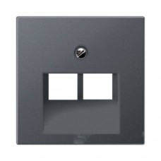 Накладка на двопортову інформаційну розетку Jung ECO profi Колір: Антрацит