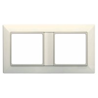 Рамка двухместная Jung ECO profi. Цвет "Слоновая Кость" (EP482)
