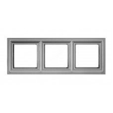 Рамка тримісна Jung ECO profi Design. Колір: Алюміній