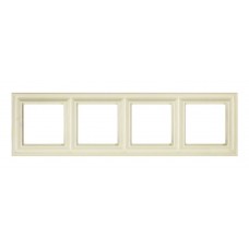 Рамка чотиримісна Jung ECO profi Design. Колір: Слонова кістка