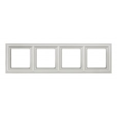 Рамка чотиримісна Jung ECO profi Design. Колір: Білий