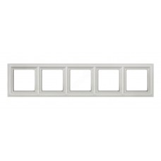 Рамка п'ятимісна Jung ECO profi Design. Колір: Білий