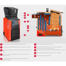 Твердотопливный котел длительного горения Kolton Trox-40 (Trotex), 45 кВт