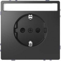 MTN2302-6034 Розетка з/к с полем для надписи Merten D-Life "Антрацит"