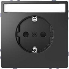 Розетка з/к с полем для надписи Merten D-Life Антрацит