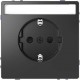 MTN2302-6034 Розетка з/к с полем для надписи Merten D-Life "Антрацит"