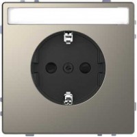 MTN2302-6050 Розетка з/к с полем для надписи Merten D-Life "Никель"