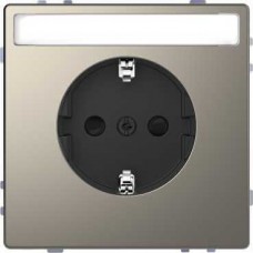 Розетка з/к с полем для надписи Merten D-Life Никель