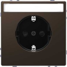 Розетка з/к с полем для надписи Merten D-Life Мокко