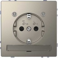 Розетка з з/к та LED модулем Merten D-Life. Колір Нікель Розетка з з/к та LED модулем Merten D-Life. Колір Нікель