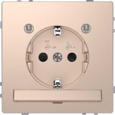 Розетка с з/к и LED модулем Merten D-Life Шампань