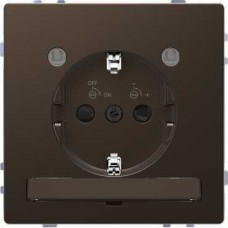 Розетка с з/к и LED модулем Merten D-Life Мокко