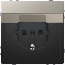 Розетка з/к и крышкой Merten D-Life Никель