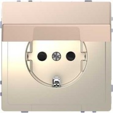 Розетка з/к и крышкой Merten D-Life Шампань