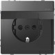 MTN2314-6034 Розетка з/к и крышкой IP44 Merten D-Life "Антрацит"