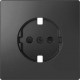 Лицьова панель для розетки зі шторками Merten D-Life. Колір Антрацит