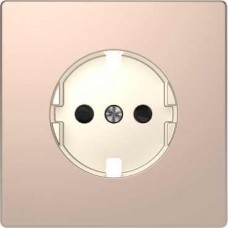 Лицьова панель для розетки зі шторками Merten D-Life. Колір Шампань