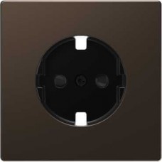 Лицьова панель для розетки зі шторками Merten D-Life. Колір Мокко