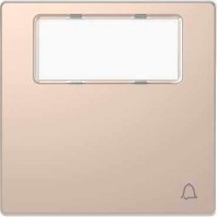 Клавіша одинарна з полем для напису "дзвінок" Merten D-Life. Колір Шампань