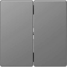 Клавіша подвійна Merten D-Life. Колір Нержавіюча сталь