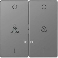 MTN3429-6036 Клавиша двойная LED с символами "звонок" и "горничная" Merten D-Life "Нержавеющая Сталь"