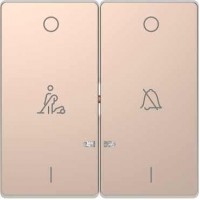 Клавіша подвійна LED з символами "дзвінок" та "покоївка" Merten D-Life. Колір Шампань