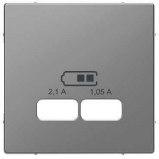 Лицевая панель для USB-розетки Merten D-Life Нержавеющая Сталь