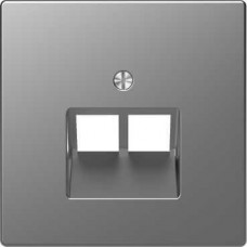 MTN4522-6036 Накладка для двойной интернет-розетки RJ45 Merten D-Life "Нержавеющая Сталь"