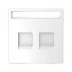 MTN4564-6035 Накладка для 2-мод.разъемов RJ Merten D-Life "Белый Лотос"