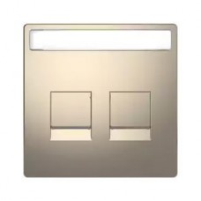 MTN4564-6050 Накладка для 2-мод.разъемов RJ Merten D-Life "Никель"